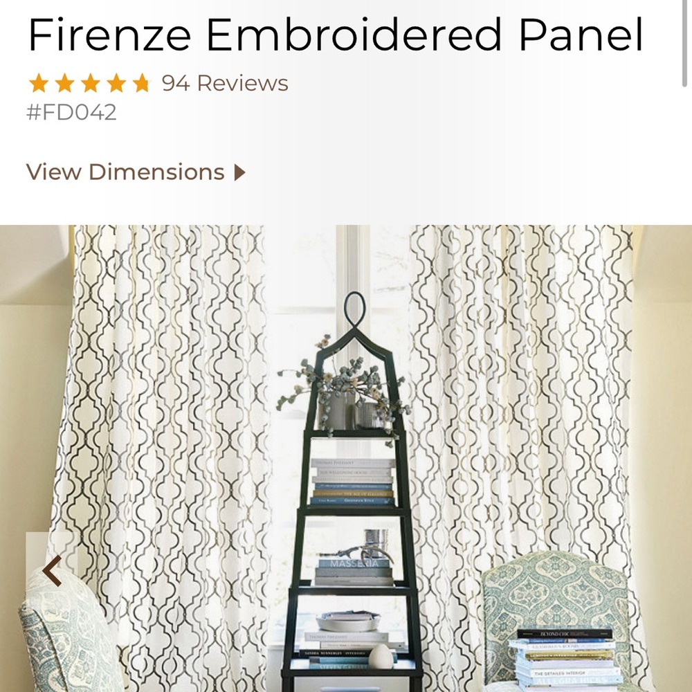 Ballard Designs Firenze Curtains set